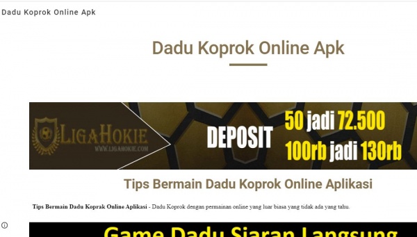 Dadu Koprok Online Apk