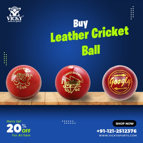 Buy Cricket Leather Ball Online from Vicky Sports