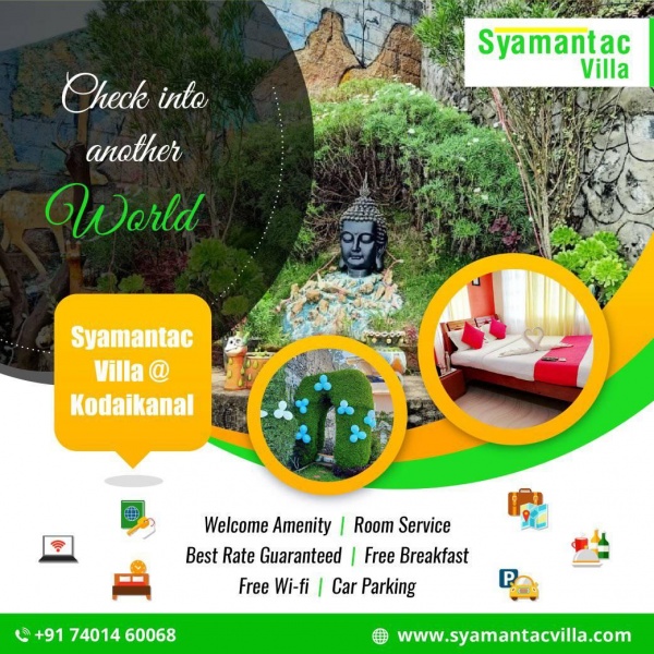 Mountain, Waterfall View Rooms in Kodaikanal | Syamantac Villa