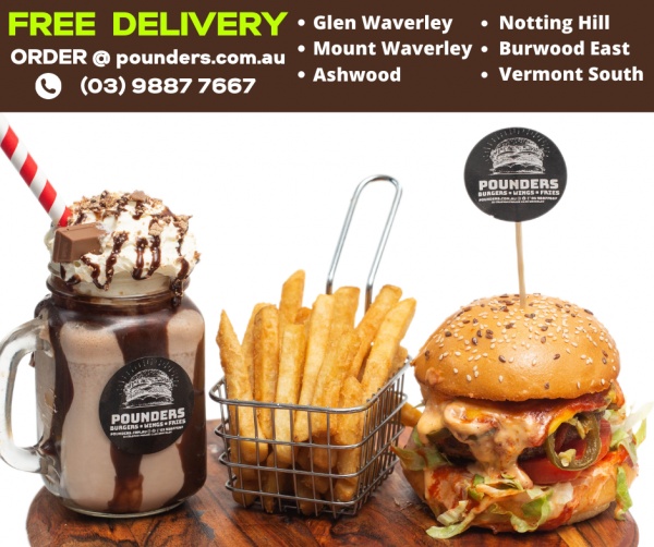 Home - Pounders glen Waverley, Best Burger glen Waverley –Burger Delivery Waverley